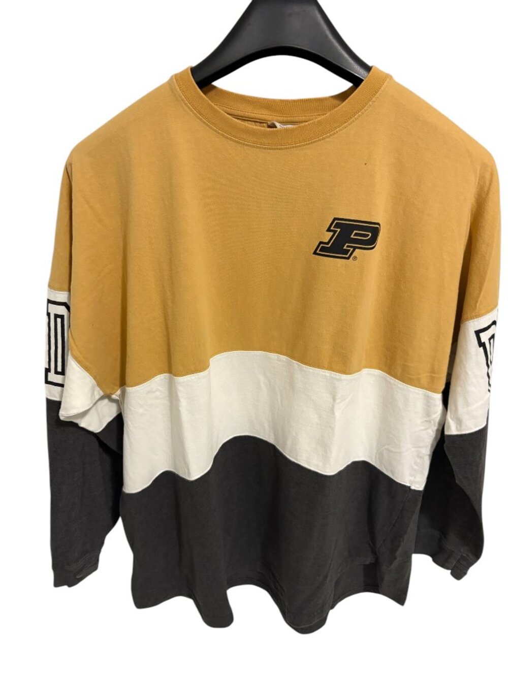 Purdue Boilermakers Long Sleeve Shirt Size Large Crew Neck Logos Pressbox